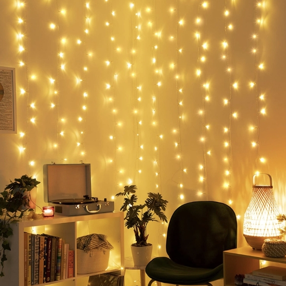 Music Reactive Warm White Cascading LED Lighting Curtain Lights, New, 3.5 x5 Ft - Picture 4 of 8